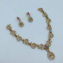 Lucentarts Jewellery Sparkling American Diamond Necklace Set for Women