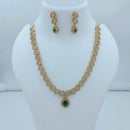 Lucentarts Jewellery Sparkling American Diamond Necklace Set for Women