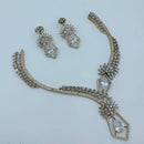 Lucentarts Jewellery Sparkling American Diamond Necklace Set for Women