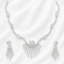 Lucentarts Jewellery Sparkling American Diamond Necklace Set for Women