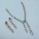 Lucentarts Jewellery Sparkling American Diamond Necklace Set for Women
