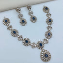 Lucentarts Jewellery Sparkling American Diamond Necklace Set for Women