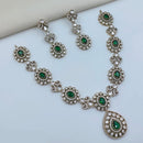 Lucentarts Jewellery Sparkling American Diamond Necklace Set for Women