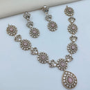 Lucentarts Jewellery Sparkling American Diamond Necklace Set for Women