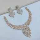 Lucentarts Jewellery Sparkling American Diamond Necklace Set for Women