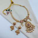 Lucentarts Jewellery Premium Pota Stone And Pearl Necklace Set