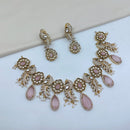 Lucentarts Jewellery Premium Pota Stone And Pearl Necklace Set