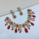 Lucentarts Jewellery Premium Pota Stone And Pearl Necklace Set