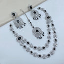 Lucentarts Jewellery Sparkling American Diamond Necklace Set for Women