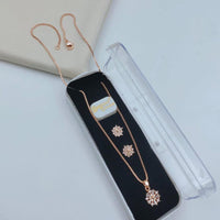 Lucentarts Jewellery Gold Plated Austrian Stone Chain Pendant