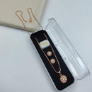 Lucentarts Jewellery Gold Plated Austrian Stone Chain Pendant