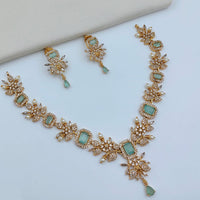 Lucentarts Jewellery Sparkling American Diamond Necklace Set for Women