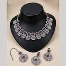 Lucentarts Jewellery Sparkling American Diamond Necklace Set for Women