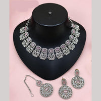 Lucentarts Jewellery Sparkling American Diamond Necklace Set for Women