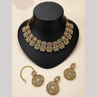 Lucentarts Jewellery Sparkling American Diamond Necklace Set for Women