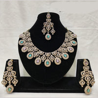 Lucentarts Jewellery Sparkling American Diamond Necklace Set for Women