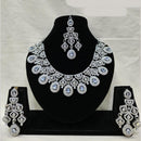 Lucentarts Jewellery Sparkling American Diamond Necklace Set for Women