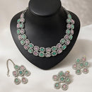 Lucentarts Jewellery Sparkling American Diamond Necklace Set for Women