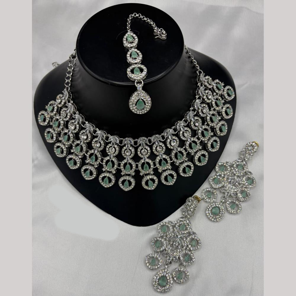 Lucentarts Jewellery Crystal And Kundan Stone Necklace Set for Women