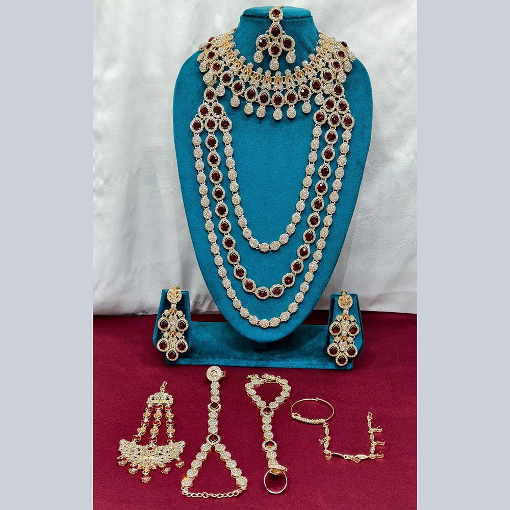 Lucentarts Jewellery Austrian And Crystal Stone Bridal Jewellery Set