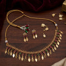 Lucentarts Jewellery Classic Pota Stone Gold Plated Coin Necklace Set