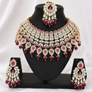 Lucentarts Jewellery Kundan Stone And Beads Choker Necklace Set for Women