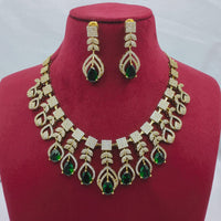 Lucentarts Jewellery Sparkling American Diamond Necklace Set for Women