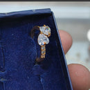 Lucentarts Jewellery Gold Plated Austrian Stone Heart Shape Ring