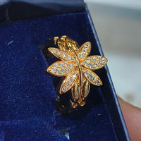 Lucentarts Jewellery Gold Plated Austrian Stone Heart Shape Ring