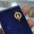 Lucentarts Jewellery Gold Plated Austrian Stone Shape Ring