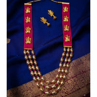 Lucentarts  Jewellery Gold Plated Laxmi Design Necklace Set