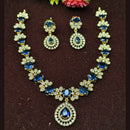 Lucentarts Jewellery Gold Plated American Diamond Necklace Set