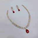 Lucentarts Jewellery Designer American Daimond Necklace Set for Women