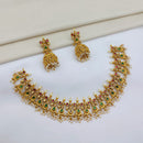 Lucentarts Jewellery Elegant Pota Stone And Pearl Necklace Set