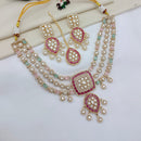 Lucentarts Jewellery Luxury Polki Kundan And American Diamond Necklace Set