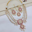 Lucentarts Jewellery Luxury Polki Kundan And American Diamond Necklace Set