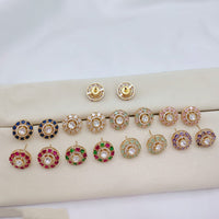 Lucentarts Jewellery Beautiful American Diamond Studs Earrings 