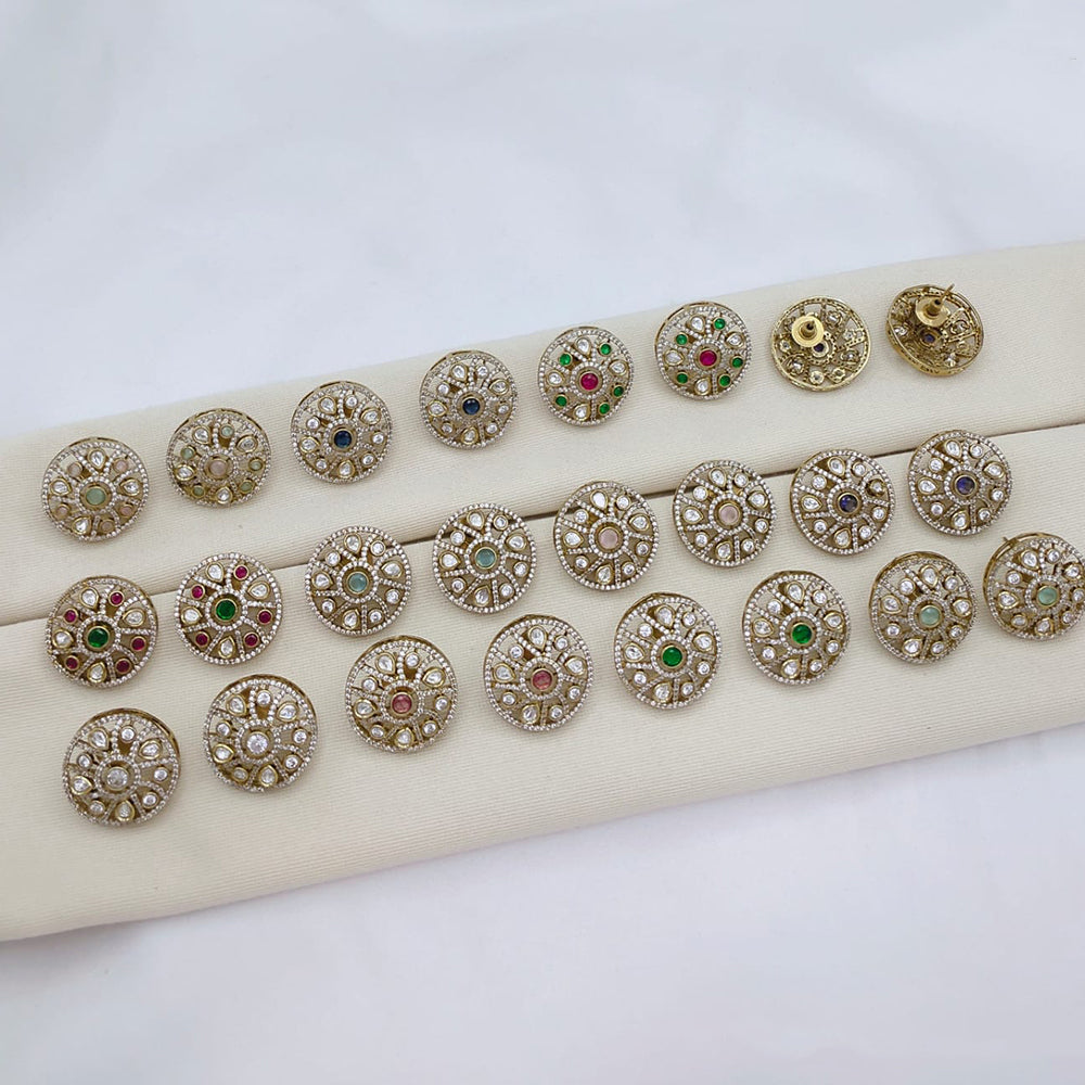 Lucentarts Jewellery Beautiful American Diamond Studs Earrings 