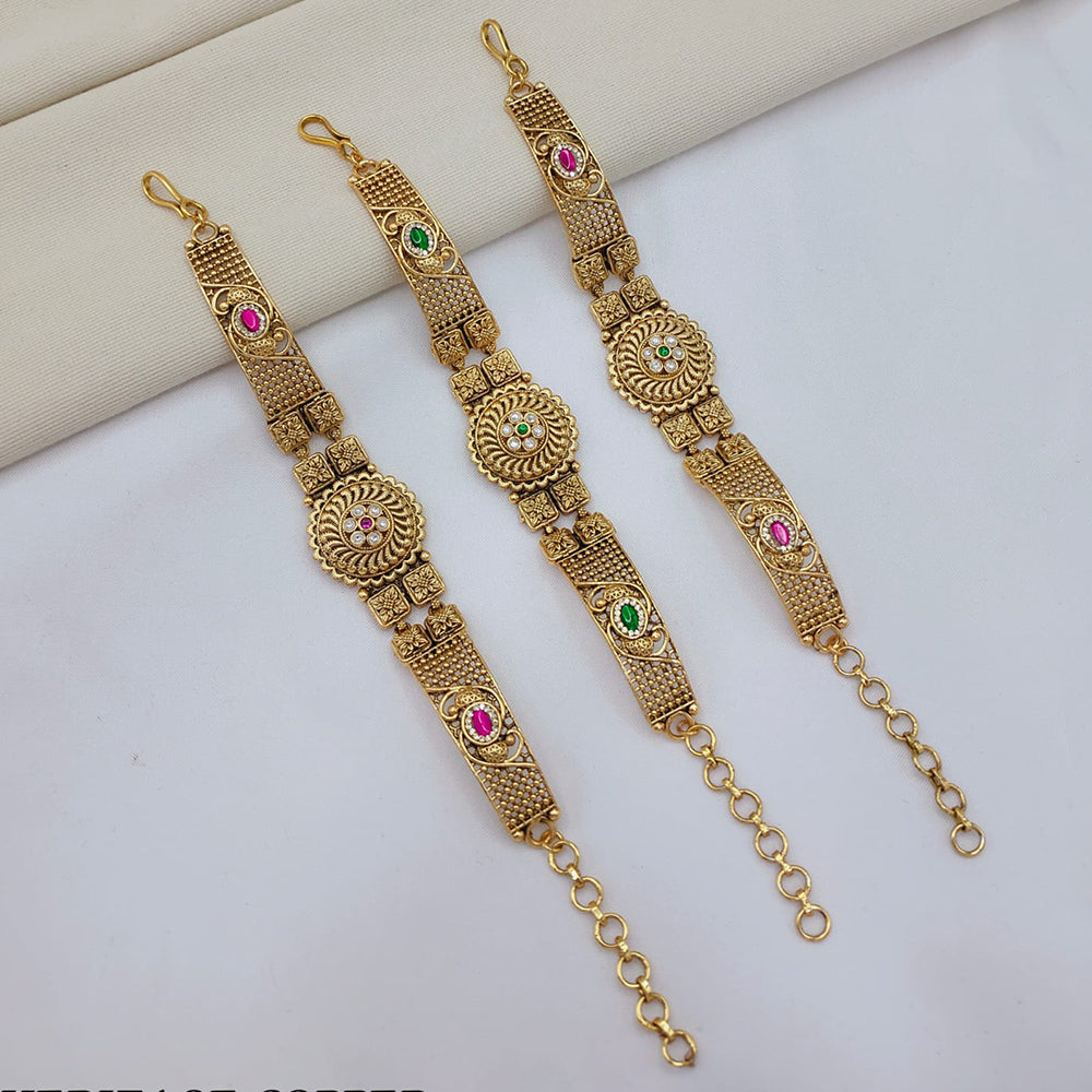 Lucentarts Jewellery Elegant Ethnic Pota Stone Adjustable Bracelet