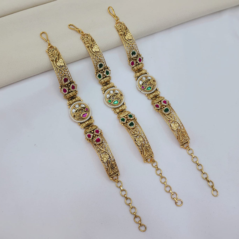 Lucentarts Jewellery Elegant Ethnic Pota Stone Adjustable Bracelet