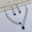 Lucentarts Jewellery Luxury American Diamond Necklace Set