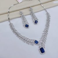 Lucentarts Jewellery Luxury American Diamond Necklace Set