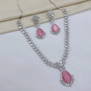 Lucentarts Jewellery Luxury American Diamond Necklace Set