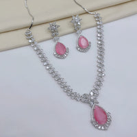 Lucentarts Jewellery Luxury American Diamond Necklace Set