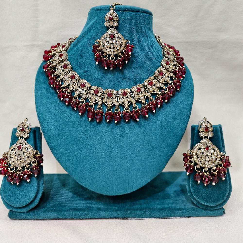 Lucentarts Jewellery Royal Austrian Stone And Beads Necklace Set
