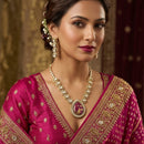 Lucentarts Jewellery Graceful Polki Kundan Stone Necklace Set