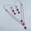 Lucentarts Jewellery Delicate American Daimond Necklace Set 