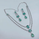 Lucentarts Jewellery Delicate American Daimond Necklace Set