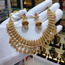 Lucentarts Jewellery Elegant Pota Stone And Pearl Necklace Set