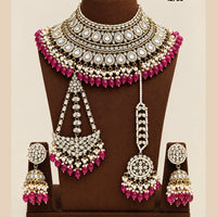 Lucentarts Jewellery Elegant Kundan Stone And Pearl Choker Necklace Set